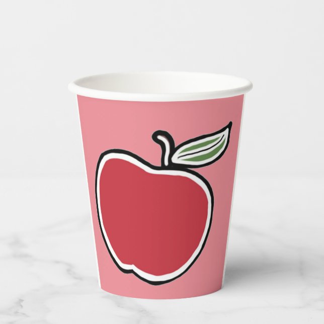 Vasos De Papel Apple (Anverso)
