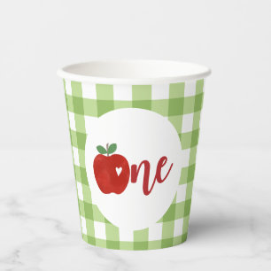 Vasos De Papel Apple de nuestro Ojo primer cumpleaños