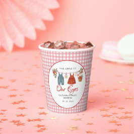 Vasos De Papel Apple de nuestros ojos Fruit Fall baby ducha graci