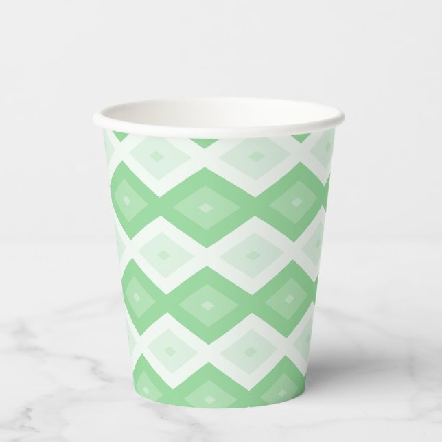 Vasos De Papel Apple green diamond pattern (Anverso)