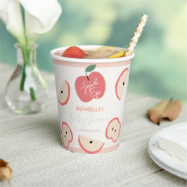 Vasos De Papel Apple of my Eye Pink Girl Baby Shower