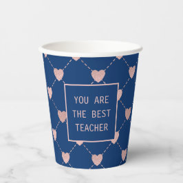 Vasos De Papel Apreciación del profesor Patrón Corazón Marina Azu