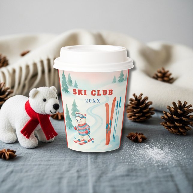 Vasos De Papel Après Bébé Ski Club Baby Bear  (Après Bébé Ski Club Baby Bear Paper Cup)