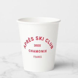 Vasos De Papel Après Ski Club Invierno Cresta de la Estación de E