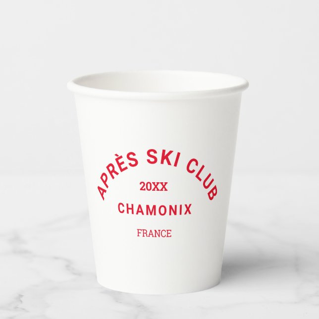 Vasos De Papel Après Ski Club Invierno Cresta de la Estación de E (Anverso)