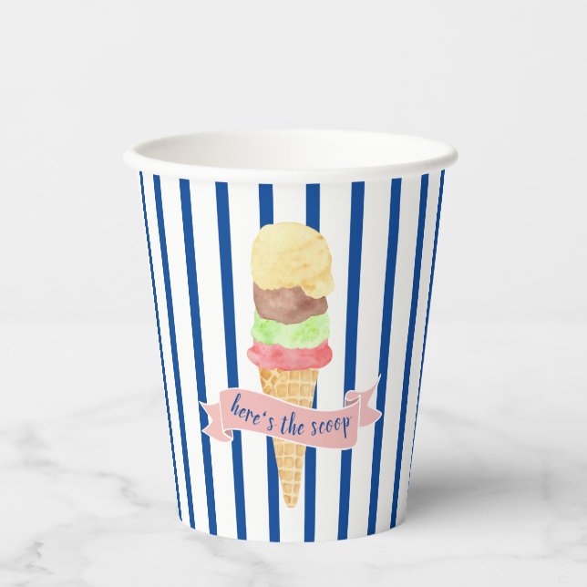 Vasos De Papel Aquí está la taza de Papel de Scoop (Anverso)