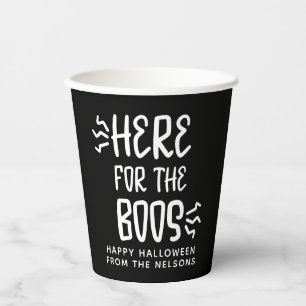 Vasos De Papel Aquí para los Boos Halloween desechables