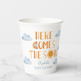 Vasos De Papel Aquí viene el Baby Shower Son Sunshine