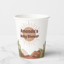 Vasos De Papel Aquí viene el hijo Baby Shower