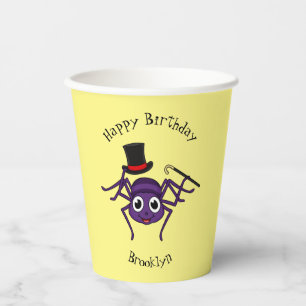 Vasos De Papel Araña cortada en el personalizado del sombrero sup