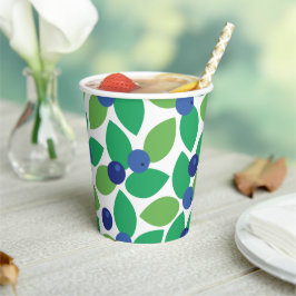 Vasos De Papel Arándano azul.