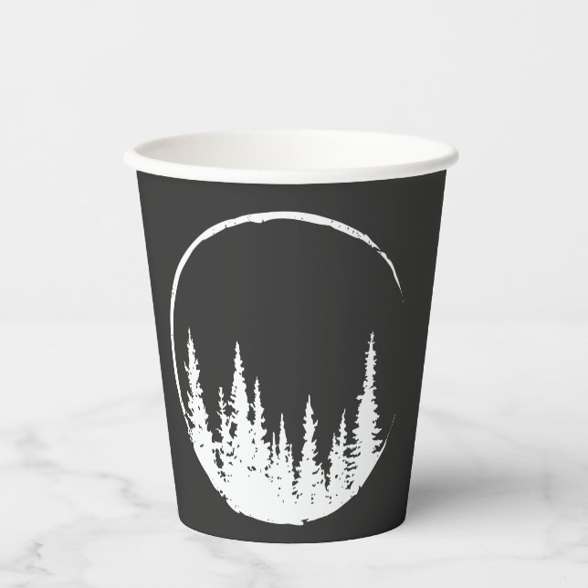 Vasos De Papel Árbol de círculo florero amante de los bosques (Anverso)