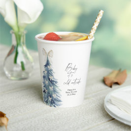 Vasos De Papel Árbol de hoja perenne con lazos Riego de bebé