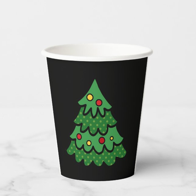 Vasos De Papel Árbol de Navidad (Anverso)