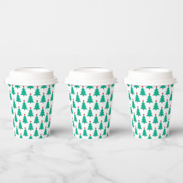 Vasos De Papel Árbol de Navidad festivo
