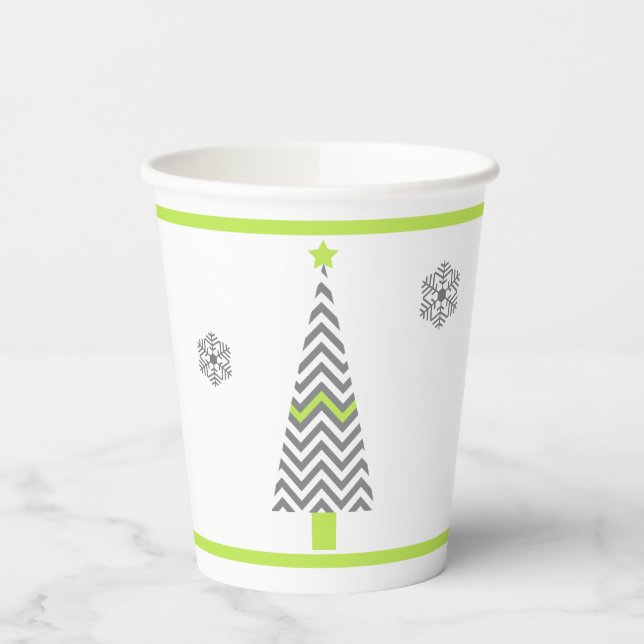 Vasos De Papel Árbol de Navidad moderno (Izquierda)