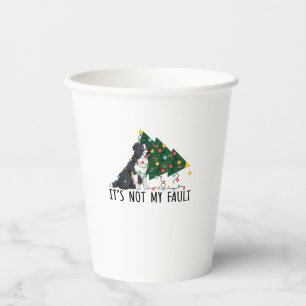 Vasos De Papel Árbol de Navidad No Es Mi Error De Collie Dog Chr