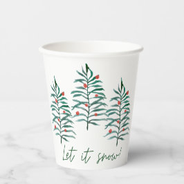 Vasos De Papel Árbol de Navidad - Que nieve