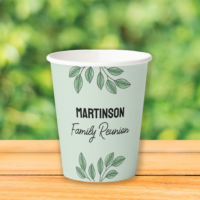 Vasos De Papel Árbol de verano de Reunión Familiar Moderna (Subido por el creador)