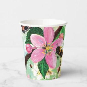 Vasos De Papel Árboles florecientes para abejas y otros polinizad