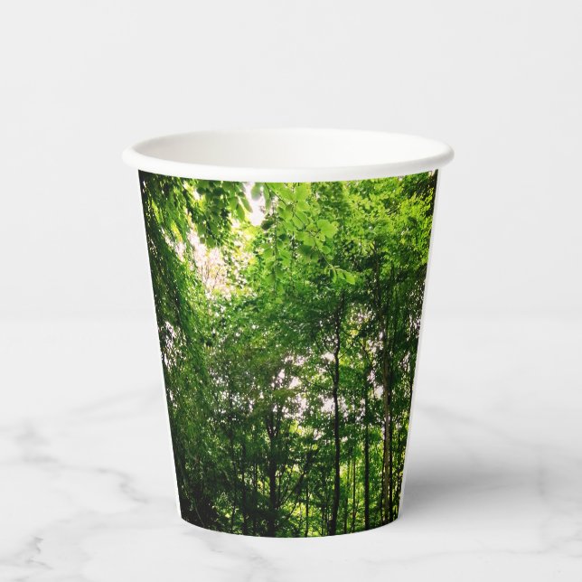 Vasos De Papel Árboles verdes (Anverso)