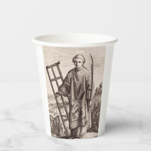 Vasos De Papel archivo del santo patrón Lorenzo