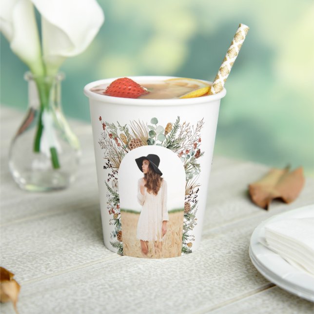 Vasos De Papel Arco graduado 1 foto terracota botánica moderna (in situ)