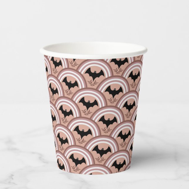 Vasos De Papel Arcoiris de Halloween (Anverso)