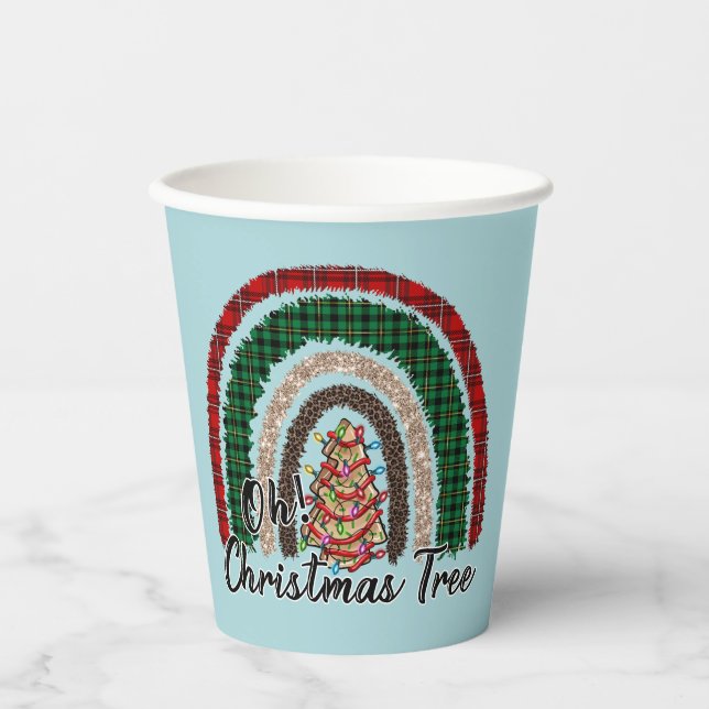 Vasos De Papel Arcoiris de impresión de búfalo y leopardo (2) (Anverso)