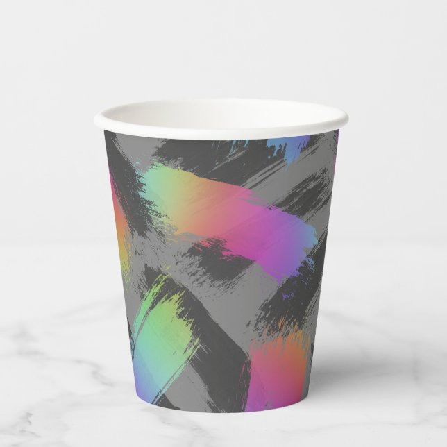 Vasos De Papel arcoíris retro radical :  (Anverso)