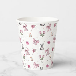 Vasos De Papel Arcos, conejitos y flores