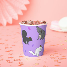 Vasos De Papel Ardillas moradas