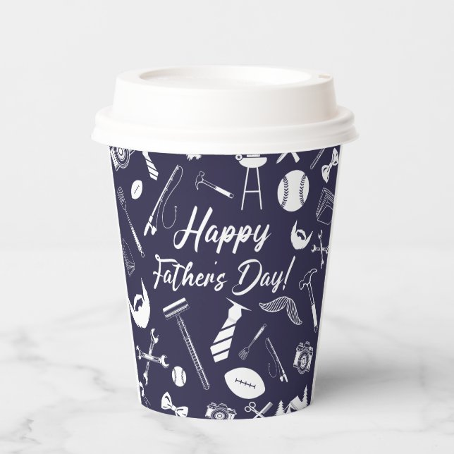 Vasos De Papel Armada del Día del Padre (Anverso)