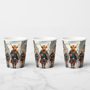 Vasos De Papel Armonía de las Tierras Altas: Banda de Vaca de las