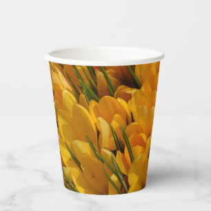 Vasos De Papel Aroma de croco amarillo - Flores amarillas doradas