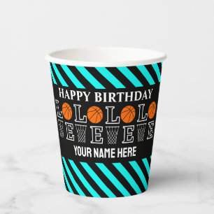 Vasos De Papel Aros de Baloncesto, Regalo para Jugador de Balonce