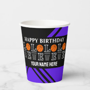 Vasos De Papel Aros de Baloncesto, Regalo para Jugador de Balonce