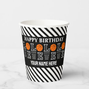 Vasos De Papel Aros de Baloncesto, Regalo para Jugador de Balonce