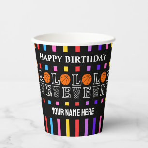 Vasos De Papel Aros de Baloncesto, Regalo para Jugador de Balonce