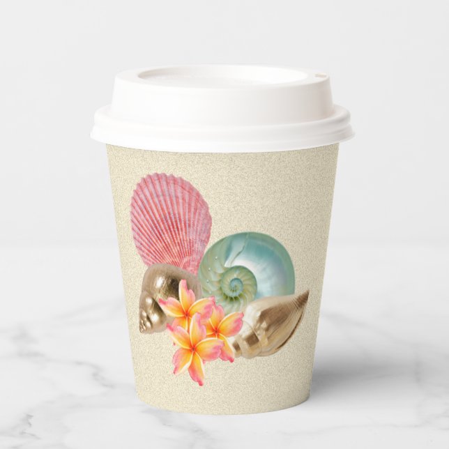 Vasos De Papel Arreglo costero (Anverso)