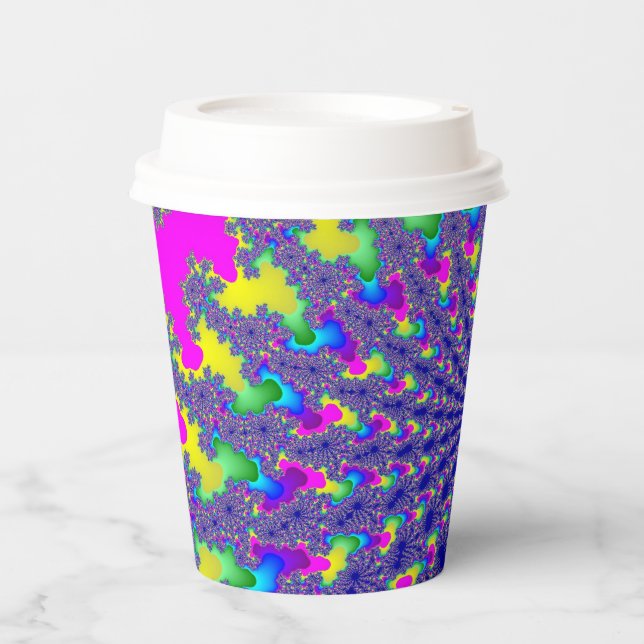 Vasos De Papel Arroz arcoiris rosa (Anverso)