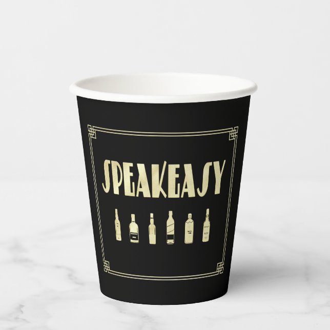 Vasos De Papel Art déco roaring 20's speakeasy prohibición   (Anverso)