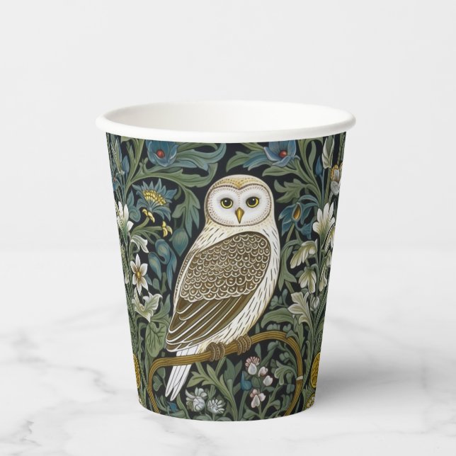 Vasos De Papel Art Nouveau blanco (Anverso)