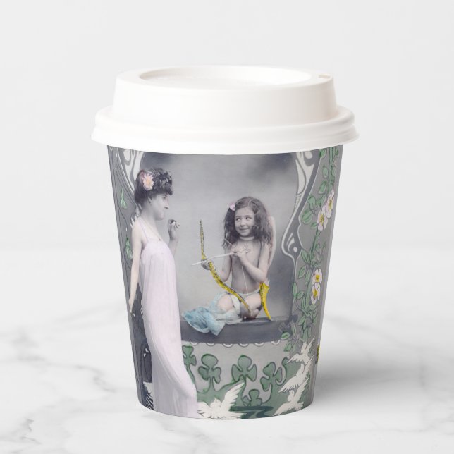 Vasos De Papel Art Nouveau Valentine de 1904 (Anverso)