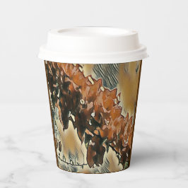 Vasos De Papel Arte de árbol Rosa