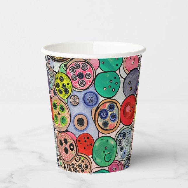 Vasos De Papel Arte de botón (Izquierda)