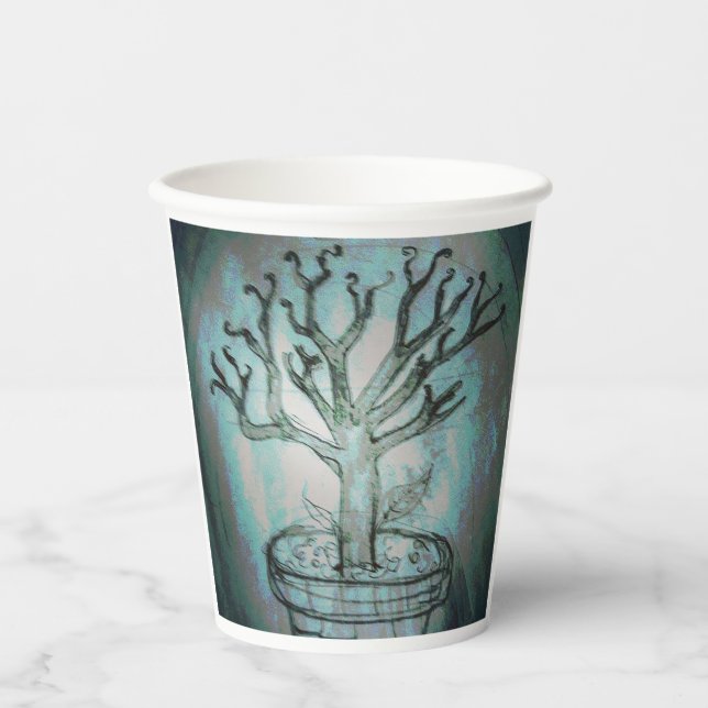 Vasos De Papel arte de dibujo de yaei dead bonsai (Anverso)
