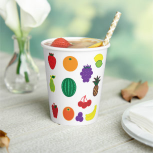 Vasos De Papel Arte de frutas