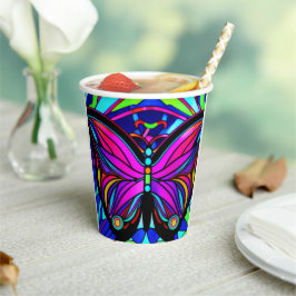 Vasos De Papel Arte de mariposa