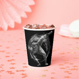 Vasos De Papel Arte de movimiento monocromo de estilo urbano